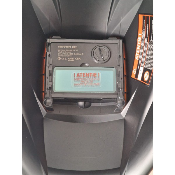  Masca automata de sudura Rotor RW-1, timp comutare 0.25~0.6s, Galbena 