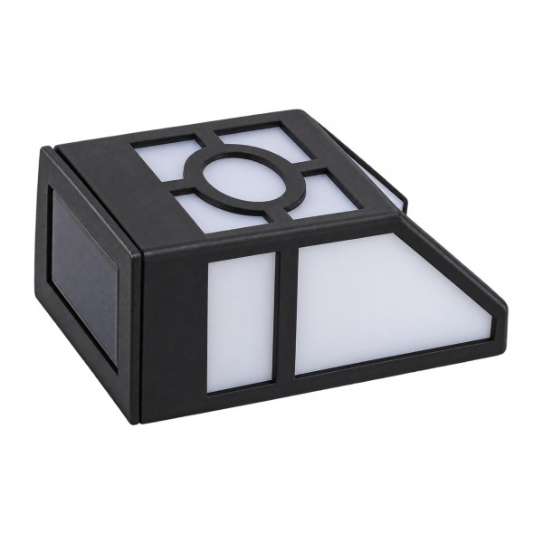 Set 4 Lămpi Solare LED pentru Trepte și Exterior, Aprindere Automată, Panou Solar Integrat, Montaj pe Perete, Lumină Caldă, 8,6 x 11,9 cm, Negru Set 4 Lămpi Solare LED pentru Trepte și Exterior, Aprindere Automată, Panou Solar Integrat, Montaj pe Perete, Lumină Caldă, 8,6 x 11,9 cm, Negru