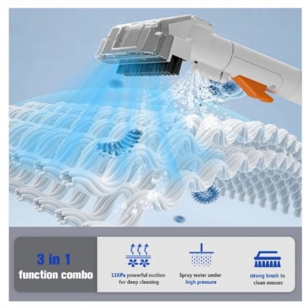 Aspirator Profesional cu Spalare prin Injecție-Extracție, 1000W, Putere de Vidare 12kPa, Sistem Dublu Rezervor, Detailing Auto și Covoare