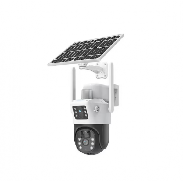 Cameră de Supraveghere WiFi Solară ZY-TP16G – Dual Lens 6MP (3MP+3MP), Rotire 360°, Vedere Nocturnă Color