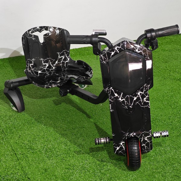 Triciclu Electric Drift "Fulger Negru" 350W — Singurul care suportă până la 100 KG