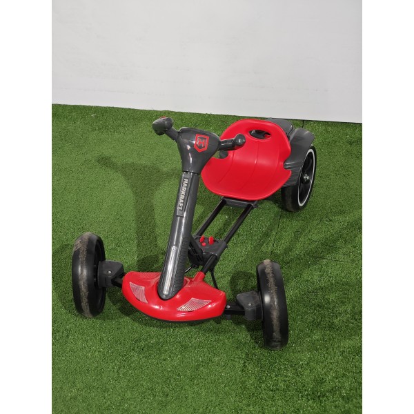 Kart electric pliabil, HARCRAFT, alimentare 12V, control parental prin telecomanda, 2 viteze , Inainte / Inapoi, Rosu+Negru
