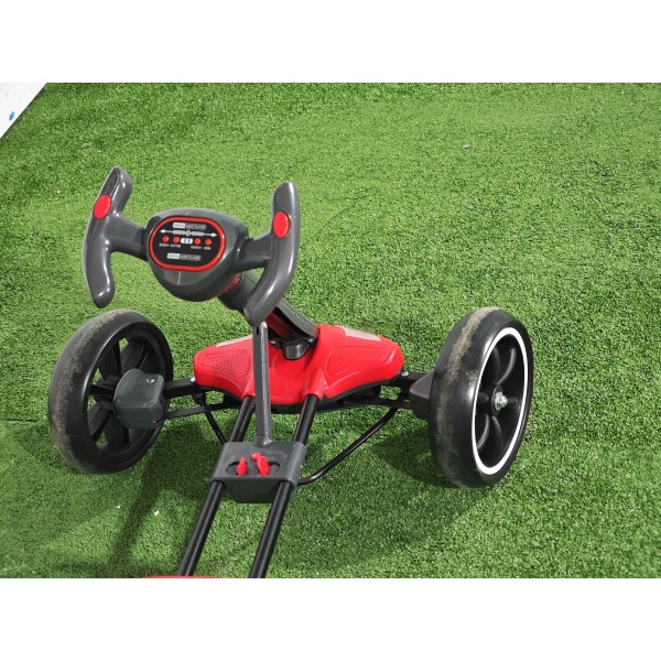 Kart electric pliabil, HARCRAFT, alimentare 12V, control parental prin telecomanda, 2 viteze , Inainte / Inapoi, Rosu+Negru