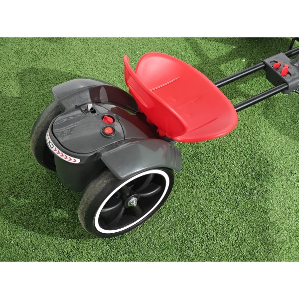 Kart electric pliabil, HARCRAFT, alimentare 12V, control parental prin telecomanda, 2 viteze , Inainte / Inapoi, Rosu+Negru