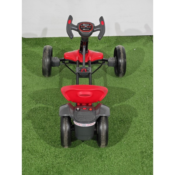Kart electric pliabil, HARCRAFT, alimentare 12V, control parental prin telecomanda, 2 viteze , Inainte / Inapoi, Rosu+Negru