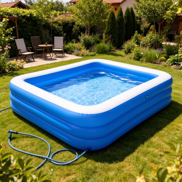 Piscină Gonflabilă Compact pentru Copii și Adulți, 200x120x40 cm