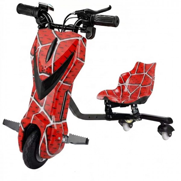 Trotinetă Electrică Drift Trike pentru Copii cu Scaun, Rotire 360°, 3 Roți – Model Spider-Man Trotinetă Electrică Drift Trike pentru Copii cu Scaun, Rotire 360°, 3 Roți – Model Spider-Man