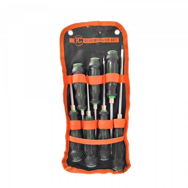 Set de surubelnite mecanice, 7buc, profil drept x3 si PH x4, verzi