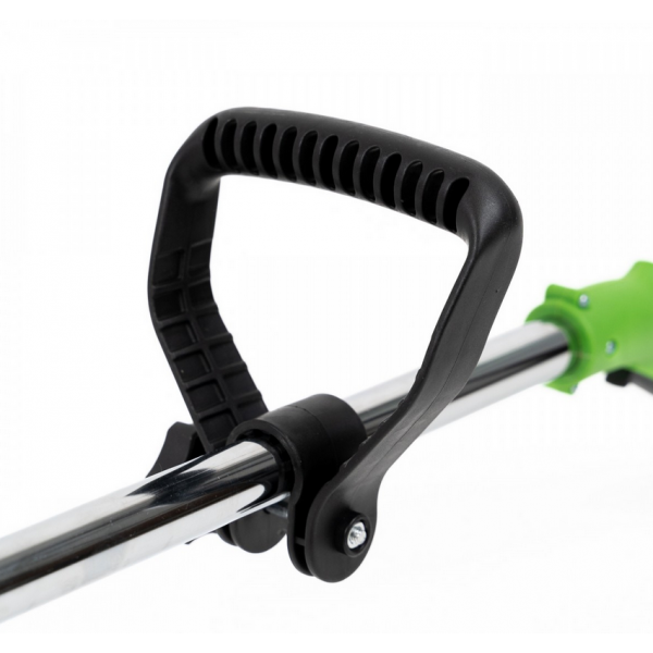 Motocoasa tip trimmer Werstil, acumulator 12V, cu roti, tija extensibila, 7 lame