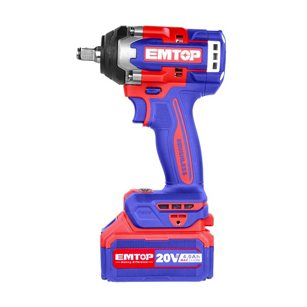 Bormasina de impact si insurubat cu 2 acumulatori 4.0Ah, motor fara perii (brushless), 500 Nm, 1/2", 3 Tubulare 21, 22, 24mm , Industrial