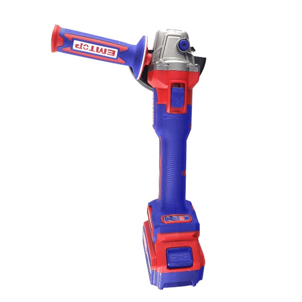 Polizor unghiular cu 2 acumulatori 4.0Ah, motor fara perii (brushless), 115mm, 10 discuri incluse , Emtop - Profesional