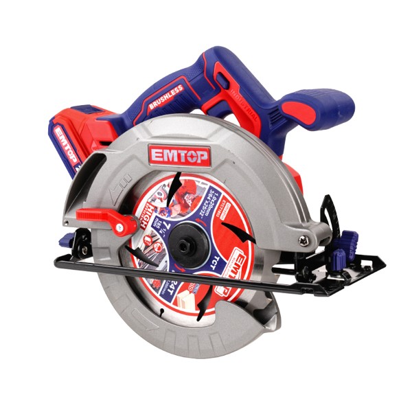 Fierastrau circular fara acumulator si incarcator, unghi taiere reglabil, 185mm , Emtop - Industrial