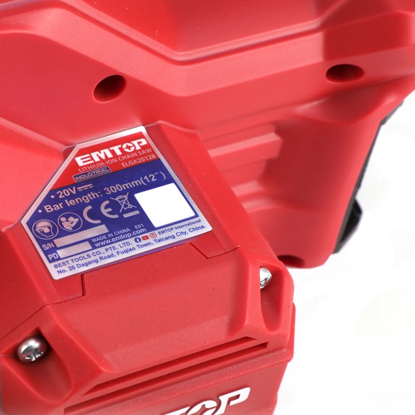 Fierastrau / Drujba cu lant fara acumulator si incarcator, motor fara perii (brushless), 30cm - ELGA20128, EMTOP