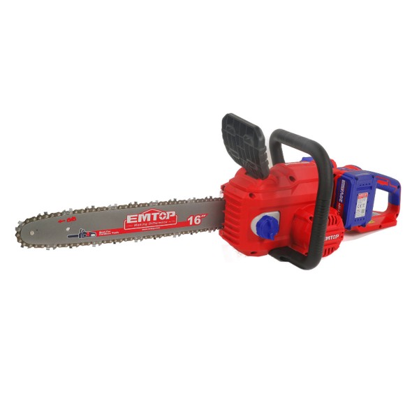 Fierastrau / Drujba cu lant cu 2 acumulatori 5.0Ah, motor fara perii (brushless), 30cm , ELGA201286, Emtop - Profesional