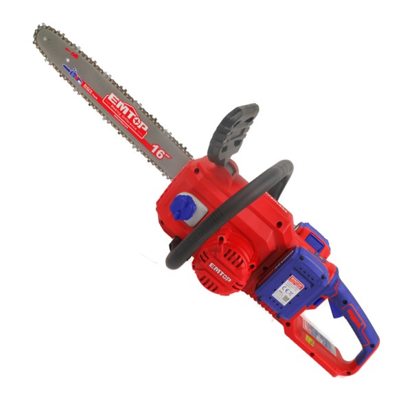 Fierastrau / Drujba cu lant cu 2 acumulatori 5.0Ah, motor fara perii (brushless), 30cm , ELGA201286, Emtop - Profesional