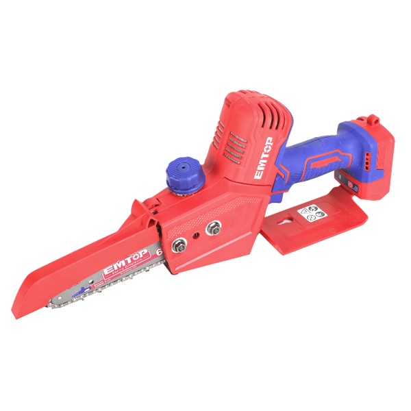 Mini fierastrau cu lant fara acumulator si incarcator, motor fara perii (brushless), 15 cm , ELGA2068 , Emtop - Profesional
