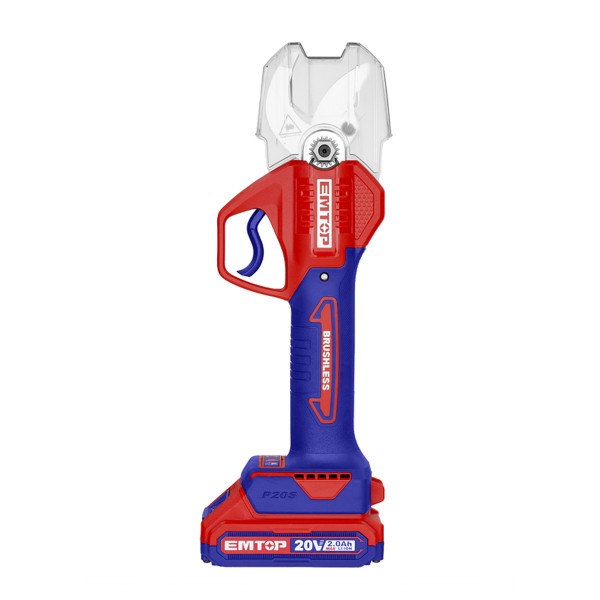 Foarfeca vita de vie cu 1 acumulator 2.0 Ah, deschidere 20-30mm, cutie de transport , Emtop - Profesional