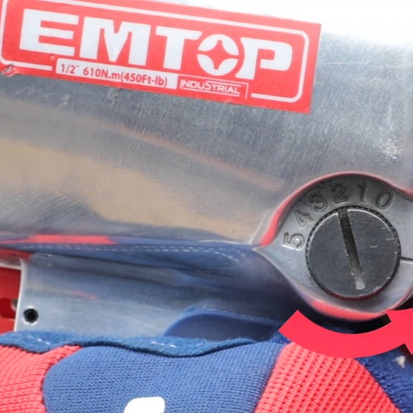 Pistol pneumatic 1/2", 610 Nm , 3 tubulare (17mm,19mm,21mm) , EATL126801 EMTOP