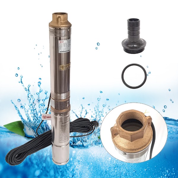 Pompa submersibila de adancime, DDT, 4QJD2-8, 1500 W, 8 turbine, 7 mc/h , 25 metri cablu alimentare