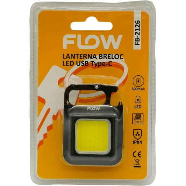 Lanternă LED tip breloc cu magnet și desfăcător FLOW FB-2126