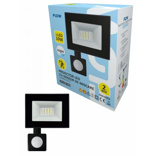PROIECTOR LED CU SENZOR DE MIȘCARE 10W 6500K LUMINĂ RECE FLOW FPL10W-SM PROIECTOR LED CU SENZOR DE MIȘCARE 10W 6500K LUMINĂ RECE FLOW FPL10W-SM