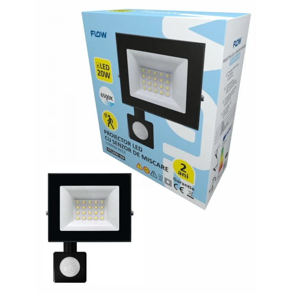 PROIECTOR LED CU SENZOR DE MIȘCARE 20W 6500K LUMINĂ RECE FLOW FPL20W-SM PROIECTOR LED CU SENZOR DE MIȘCARE 20W 6500K LUMINĂ RECE FLOW FPL20W-SM
