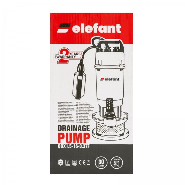 Pompa submersibila apa curata , QDX1,5-16-0.37 F, cu plutitor , adancime absorbtie 10 Metri , refulare 20 Metri