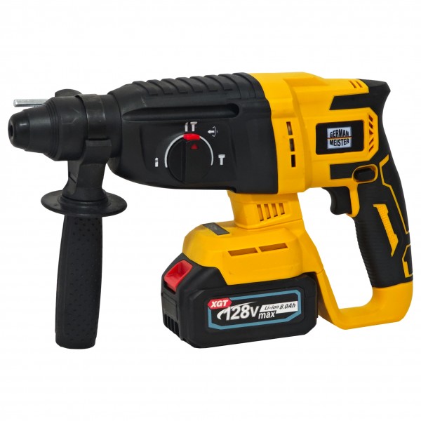 Trusa 4 piese cu acumulator, German Meister, 2 acumulatori + incarcator, 128V , 8 Ah , Model nou