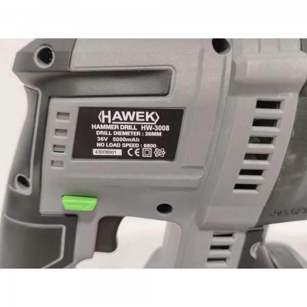 Trusa 4 piese cu acumulator 36 V, 5 Ah, Havek-Japonia, Model nou Brushless, Rotopercutor, Polizor unghiular, Autofiletanta & Masina de insurubat cu impact