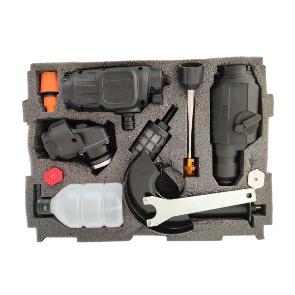 Trusa 5 in 1 Kraftroyal, 2 acumulatori 36V 8Ah, Autofiletanta, Cheie impact, Polizor unghiular, Rotopercutor, Pistol spalare cu presiune