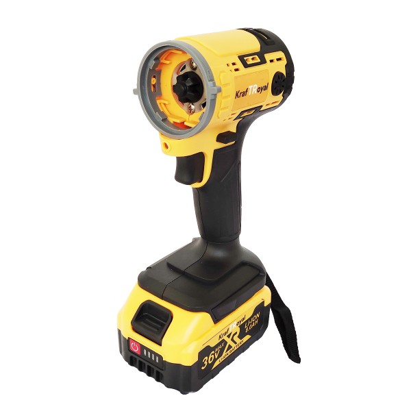 Trusa 5 in 1 Kraftroyal, 2 acumulatori 36V 8Ah, Autofiletanta, Cheie impact, Polizor unghiular, Rotopercutor, Pistol spalare cu presiune