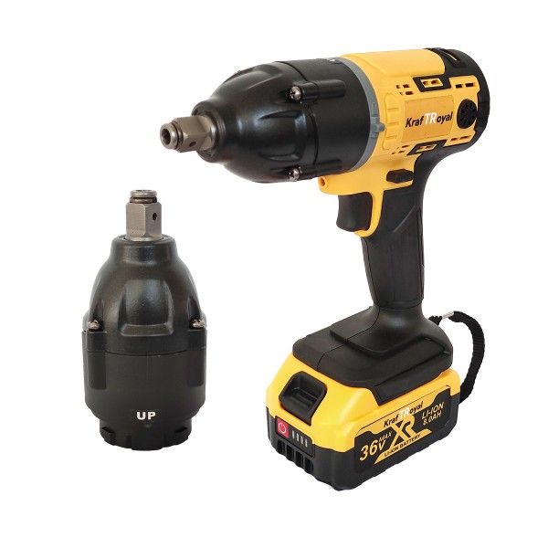Trusa 5 in 1 Kraftroyal, 2 acumulatori 36V 8Ah, Autofiletanta, Cheie impact, Polizor unghiular, Rotopercutor, Pistol spalare cu presiune