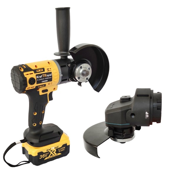 Trusa 5 in 1 Kraftroyal, 2 acumulatori 36V 8Ah, Autofiletanta, Cheie impact, Polizor unghiular, Rotopercutor, Pistol spalare cu presiune
