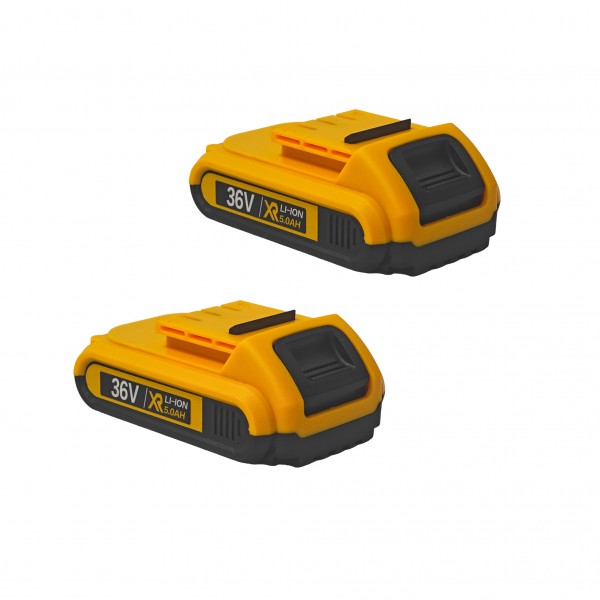 * Promo * 2 x Acumulator Li-Ion XR 36V MAX 5.0Ah mini – Compatibil cu Scule Electrice pe Acumulator, Capacitate Mare, Încărcare Rapidă