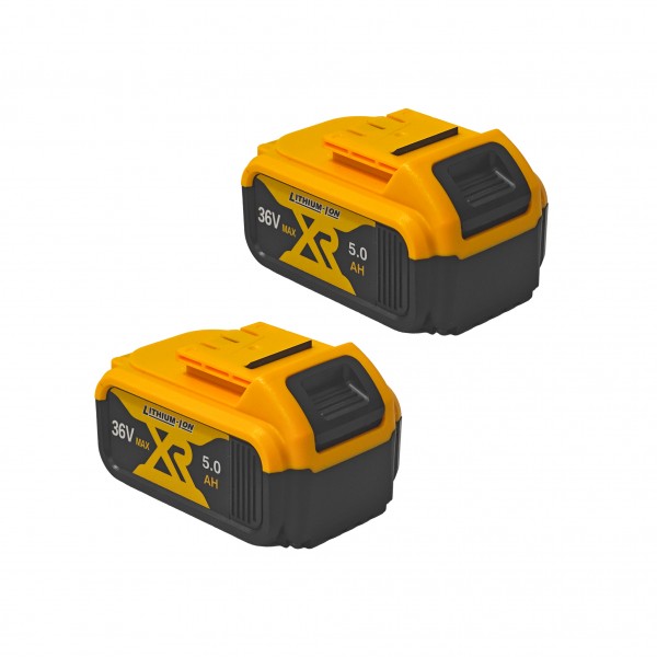 * Promo * 2 x Acumulator Li-Ion XR 36V MAX 5.0Ah – Compatibil cu Scule Electrice pe Acumulator, Capacitate Mare, Încărcare Rapidă