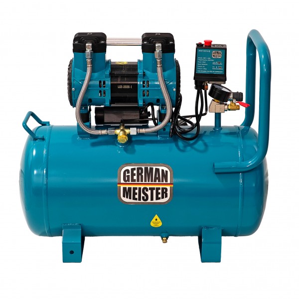 Compresor de aer fără ulei German Meister GM-1-50L, rezervor 50 Litri, 1300 W, 8 Bari, compresor silențios Oil-Free