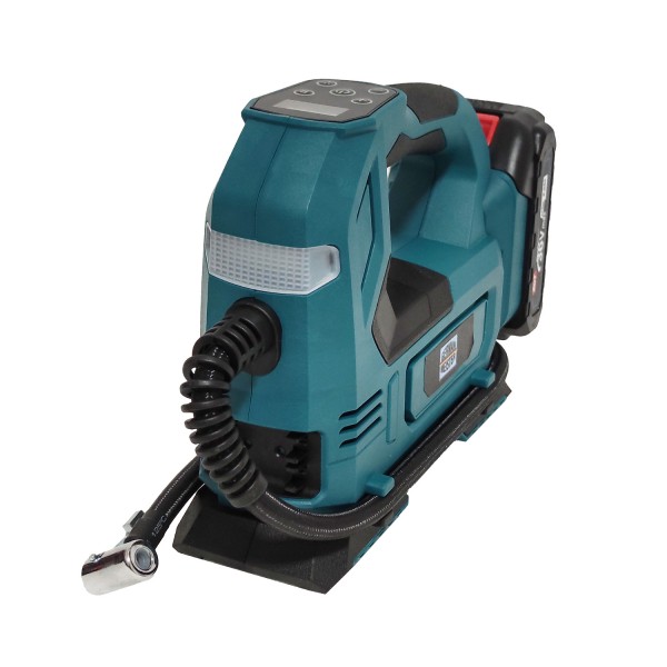 Compresor auto , German Meister , Model Nou , 2 acumulatori ,36 V , 5 Ah , prevazut cu lanterna