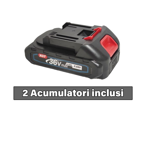 Compresor auto , German Meister , Model Nou , 2 acumulatori ,36 V , 5 Ah , prevazut cu lanterna
