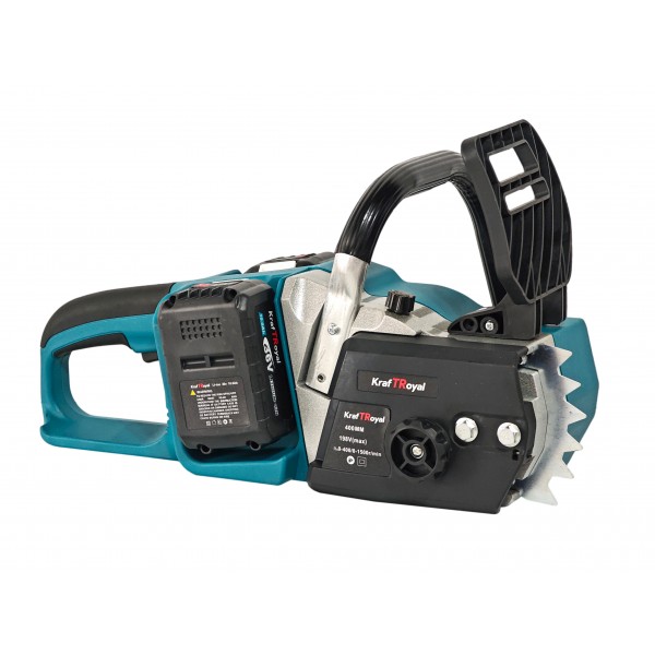 Drujba cu acumulator, KraftRoyal, 36V, 8Ah, lama 16", 2 lanturi, ungere automata, 10m/s, 1450 Rpm