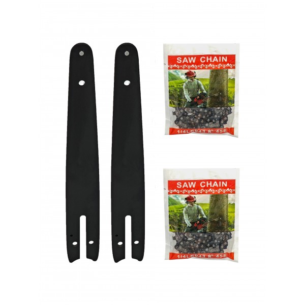Fierastrau cu acumulator, KraftRoyal , 2 lame + 2 lant 8 " , 2 acumulatori , pompita de ungere