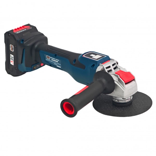 Polizor unghiular cu 2 acumulatori, Brushless, 36 V, 5 Ah, Model nou, German Meister, cu indicator procentaj baterie