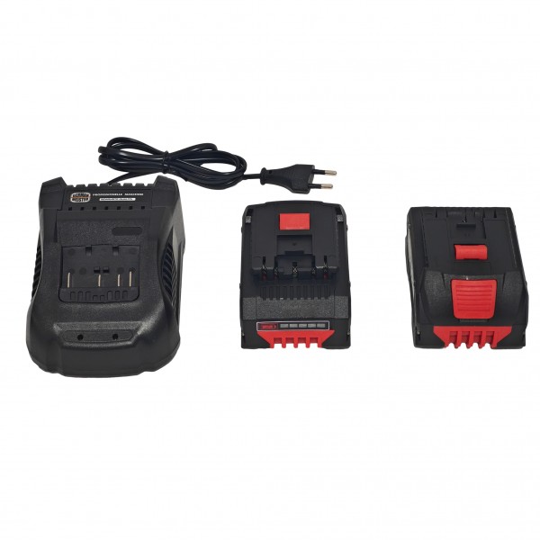 Polizor unghiular cu 2 acumulatori, Brushless, 36 V, 5 Ah, Model nou, German Meister, cu indicator procentaj baterie