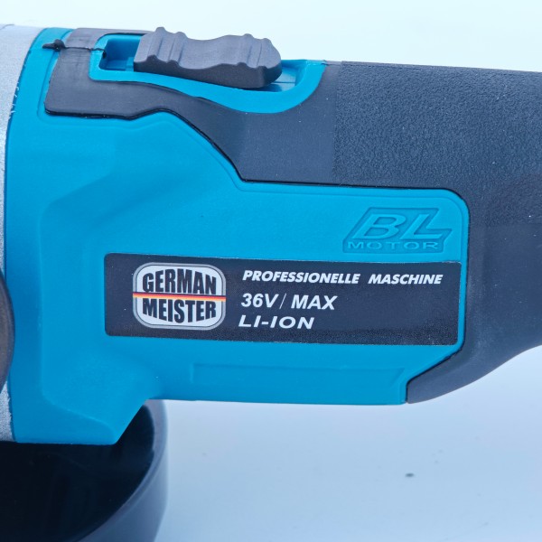 Polizor Unghiular Brushless German Meister 36V MAX , 6 Ah, Disc 125 mm, 2 Acumulatori + Încărcător