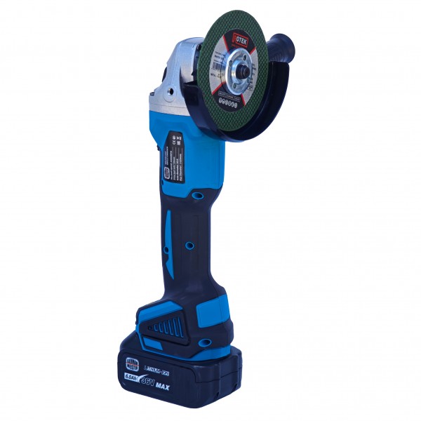Polizor Unghiular Brushless German Meister 36V MAX , 6 Ah, Disc 125 mm, 2 Acumulatori + Încărcător