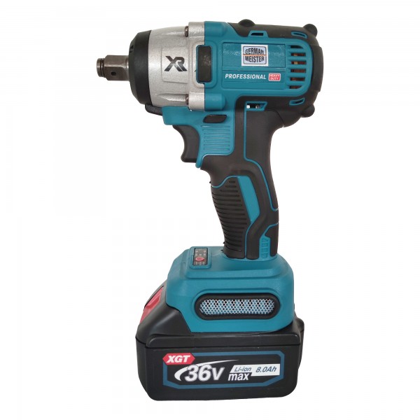* PROMO* , Trusa 3 piese cu acumulator, German Meister , Masina de insurubat cu impact, Autofiletanta & Polizor unghiular, Model nou