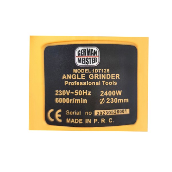 Polizor unghiular , Flex electric , German Meister , Model mare ( disc 230 mm ) , 2400 W , 6500 Rpm