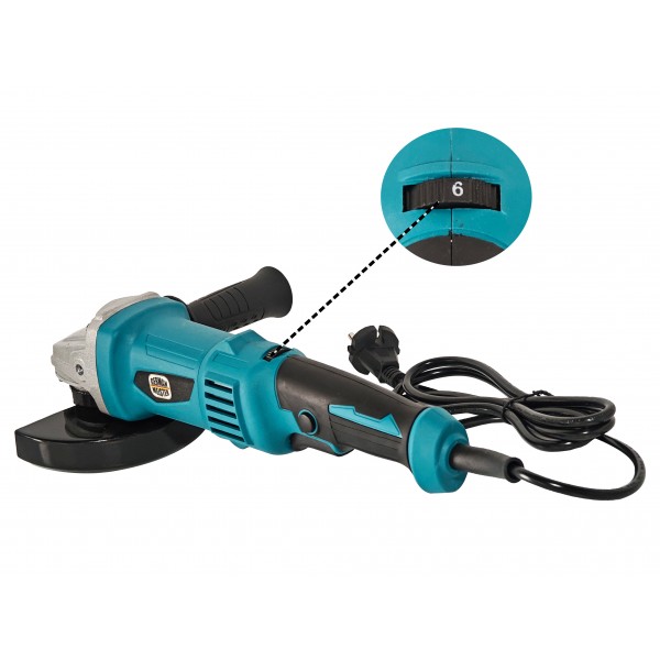 Polizor unghiular electric, cu variator, German Meister, 1600W, 11.000 rpm, 125 mm, Model Nou