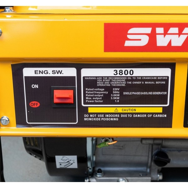 Generator curent pe benzina SWAT 3500W, 7CP, 208cc, priza 220V x2 si 12V