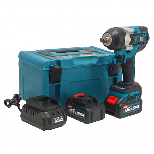 Cheie de Impact Profesională German Meister 36V MAX Brushless 700 Nm, Prindere 1/2", 4 Trepte de Putere, LED Integrat, Acumulator Li-Ion