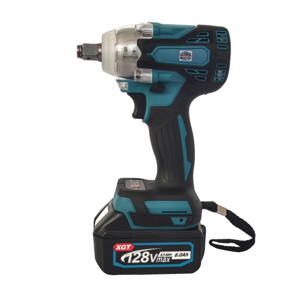 Masina de insurubat cu impact , German Meister , 2 acumulatori , 128 V , 6 Ah , Brushless
